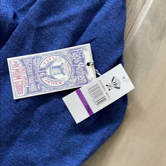 Flag & Anthem Blue Cashmere Sweater XXL - Picture 4 of 4